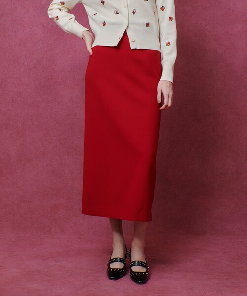 新品 LOULOU WILLOUGHBY ルルウィルビー レース タイトスカート LOULOU WILLOUGHBY】ブロシェコスモフラワーレーススカート