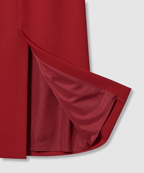 LOULOU WILLOUGHBY】ウール混ダブルクロスタイトスカート（スカート