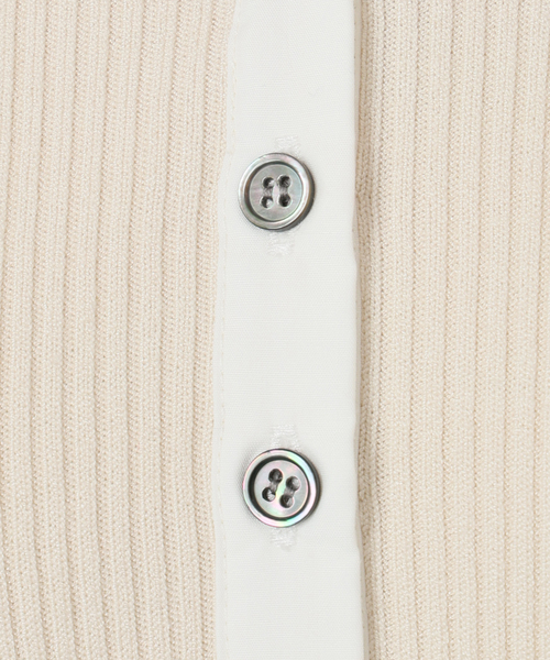 La TOTALITE（ラトータリテ）の「【洗える】襟カフスドッキングニット（ニット/セーター・レディース・ネイビー/ブラウン/アイボリー・FREE）」の12枚目の写真