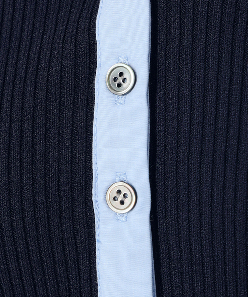 La TOTALITE（ラトータリテ）の「【洗える】襟カフスドッキングニット（ニット/セーター・レディース・ネイビー/ブラウン/アイボリー・FREE）」の17枚目の写真