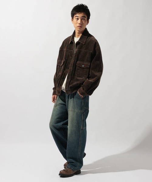 niko and...（ニコアンド）の「ケミカルコーデュロイジャケット（その他アウター・メンズ・ブラック/ブルー・MEDIUM/LARGE）」の4枚目の写真