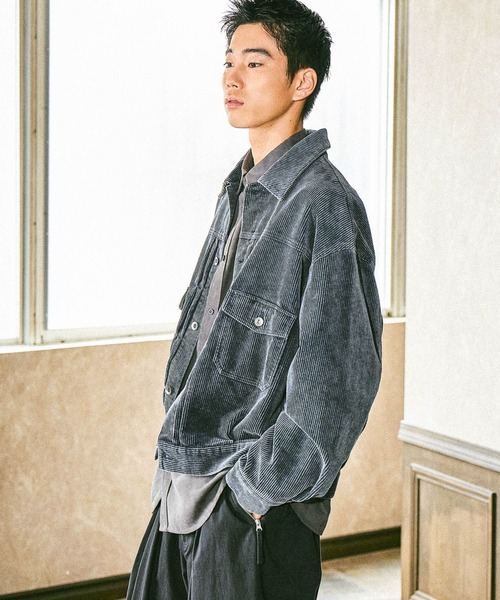 niko and...（ニコアンド）の「ケミカルコーデュロイジャケット（その他アウター・メンズ・ブラック/ブルー・MEDIUM/LARGE）」の19枚目の写真
