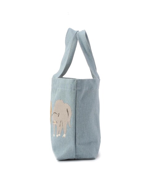 one'sterrace(ワンズテラス)の「キャンバスミニトート ヤンノカキャット(トートバッグ・レディース・ライトグリーン系・99)」の7枚目の写真