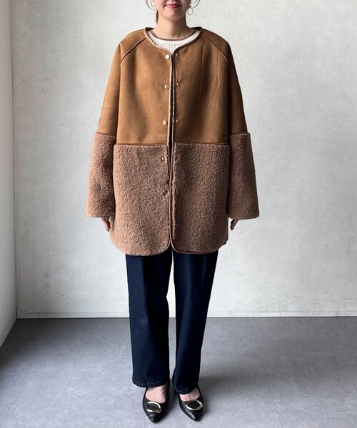 20471120 ムートンパンツ　９８Autumn winter コレクション ボア×ムートンコート（ムートンコート）｜Chez toi（シェトワ）の