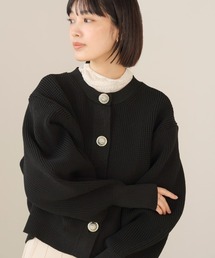 Bou Jeloud | ビッグ釦柄切替カーディガン(カーディガン/ボレロ)