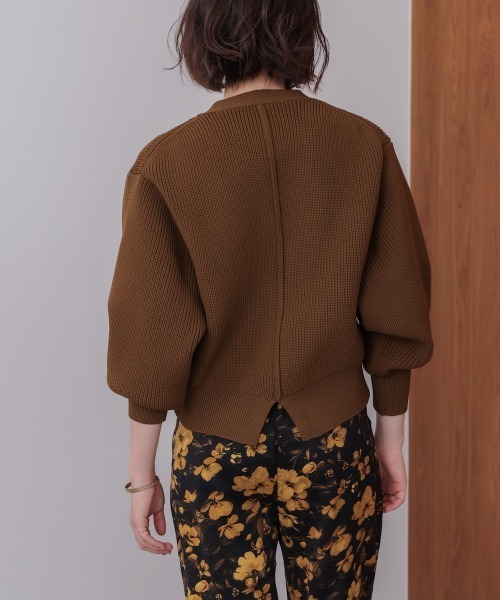 Bou Jeloud(ブージュルード)の「ビッグ釦柄切替カーディガン(カーディガン/ボレロ・レディース・ブラウン/ブルー/ブラック・FREE)」の11枚目の写真