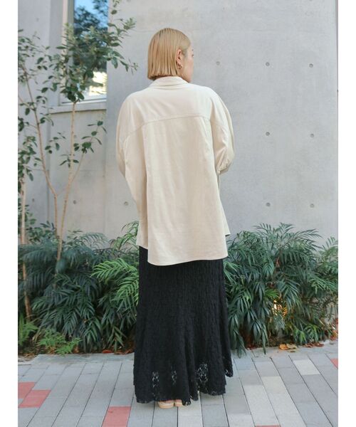 Ungrid（アングリッド）の「スウェードライクルーズシャツ（シャツ/ブラウス・レディース・ベージュ/アイボリー・FREE）」の13枚目の写真