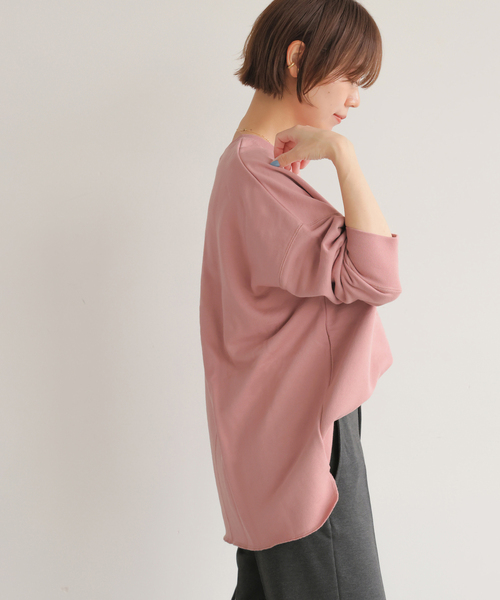 JOURNAL STANDARD relume(ジャーナルスタンダード レリューム)の「《追加》オーバーサイズロングスウェット(スウェット・レディース・ブラック/ホワイト系その他/ブラウン/ピンク・FREE)」の18枚目の写真