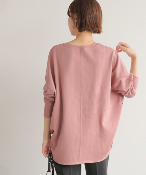 JOURNAL STANDARD relume(ジャーナルスタンダード レリューム)の「《追加》オーバーサイズロングスウェット(スウェット・レディース・ブラック/ホワイト系その他/ブラウン/ピンク・FREE)」の19枚目の写真