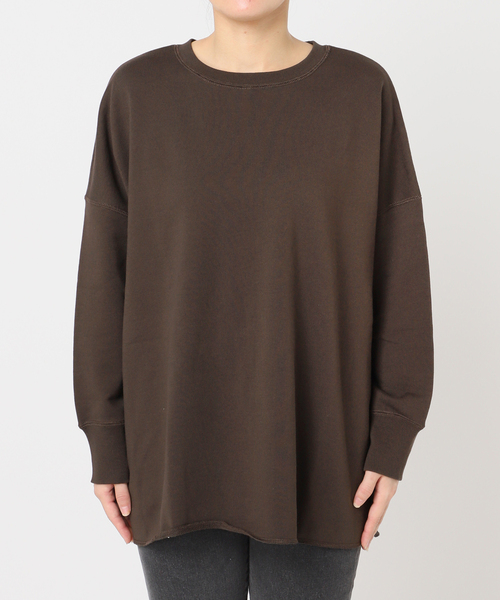 JOURNAL STANDARD relume(ジャーナルスタンダード レリューム)の「《追加》オーバーサイズロングスウェット(スウェット・レディース・ブラック/ホワイト系その他/ブラウン/ピンク・FREE)」の5枚目の写真