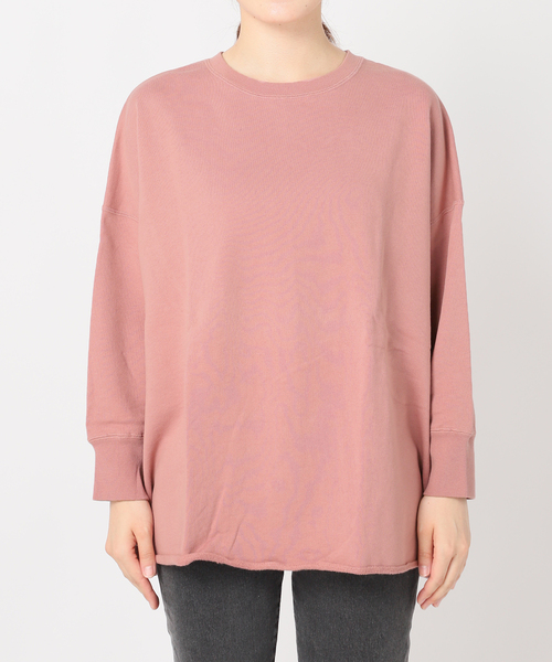 JOURNAL STANDARD relume(ジャーナルスタンダード レリューム)の「《追加》オーバーサイズロングスウェット(スウェット・レディース・ブラック/ホワイト系その他/ブラウン/ピンク・FREE)」の6枚目の写真