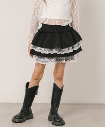 URBAN CHERRY（アーバンチェリー）の「【ふわもち軽やか素材】レースツーティアフリルショートパンツ（その他パンツ）」