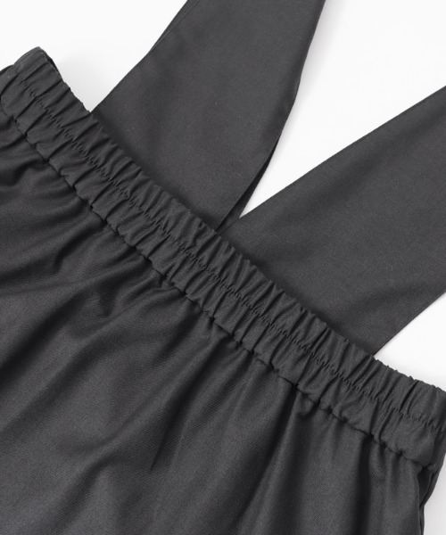 Pierrot（ピエロ）の「無地と柄から選べるラップ風ジャンパースカート（ジャンパースカート・レディース・チャコール/ブラウン系その他/ブラック/ブラック系その他・L/M/PL/PM）」の10枚目の写真