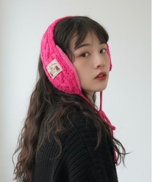 セール】【CHI SELECT】裏ボア ロゴワッペン耳当て イヤーマフ chi