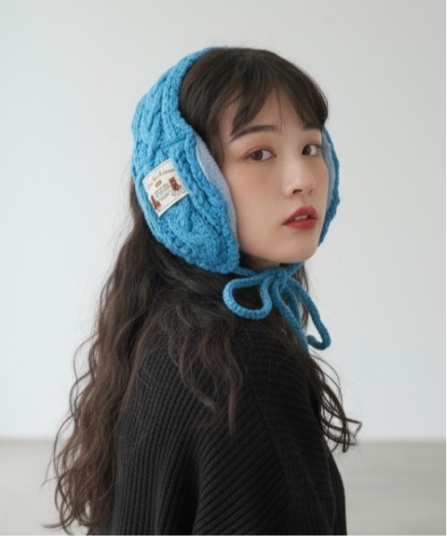 セール】【CHI SELECT】裏ボア ロゴワッペン耳当て イヤーマフ chi