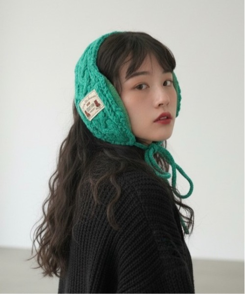 セール】【CHI SELECT】裏ボア ロゴワッペン耳当て イヤーマフ chi