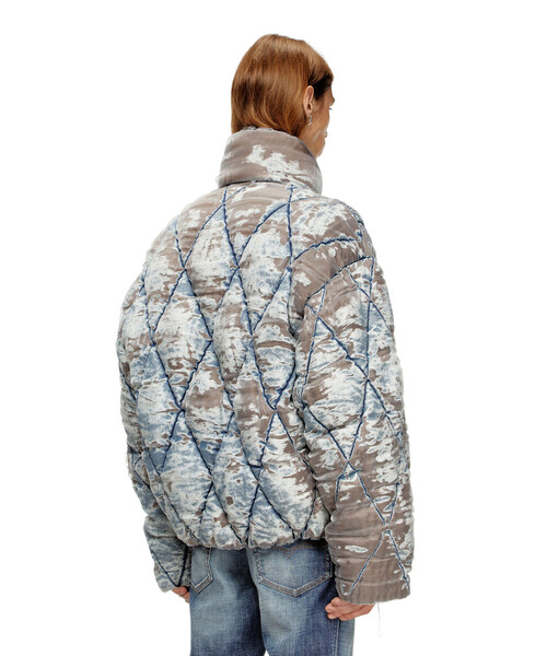 メンズ ジップアップパファージャケット W-KONS（ブルゾン）｜DIESEL