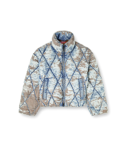 セール】メンズ ジップアップパファージャケット W-KONS（ブルゾン