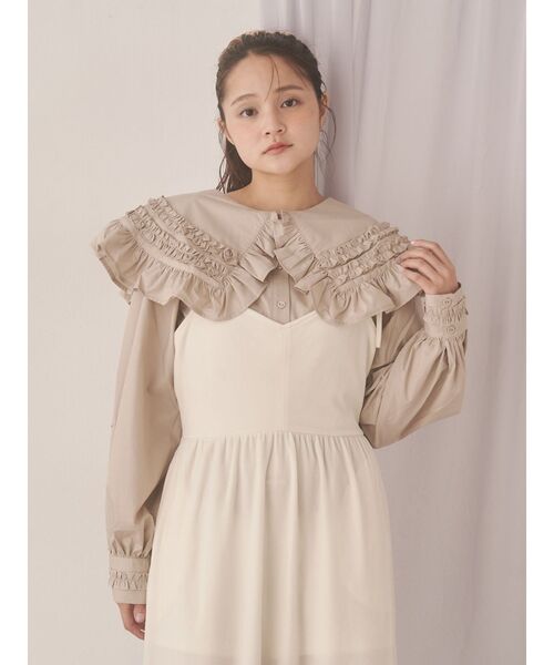 merry jenny（メリージェニー）の「アシメribbonベロアワンピース（ワンピース・レディース・その他1/アイボリー/ブラック・FREE）」の22枚目の写真