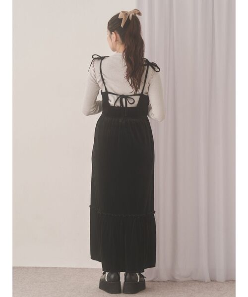 merry jenny（メリージェニー）の「アシメribbonベロアワンピース（ワンピース・レディース・その他1/アイボリー/ブラック・FREE）」の19枚目の写真