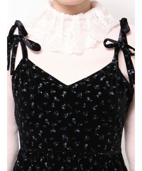 merry jenny（メリージェニー）の「アシメribbonベロアワンピース（ワンピース・レディース・その他1/アイボリー/ブラック・FREE）」の13枚目の写真