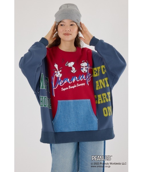 RODEO CROWNS WIDE BOWL（ロデオクラウンズワイドボウル）の「(PEANUTS) カスタムスウェットトップス（スウェット・レディース・ブラック系その他/ブラウン系その他/ブルー系その他3/グリーン系その他・FREE）」の4枚目の写真