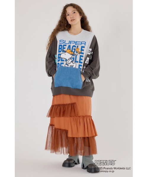 RODEO CROWNS WIDE BOWL（ロデオクラウンズワイドボウル）の「(PEANUTS) カスタムスウェットトップス（スウェット・レディース・ブラック系その他/ブラウン系その他/ブルー系その他3/グリーン系その他・FREE）」の8枚目の写真