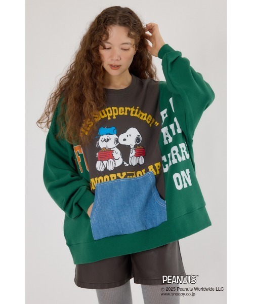 RODEO CROWNS WIDE BOWL（ロデオクラウンズワイドボウル）の「(PEANUTS) カスタムスウェットトップス（スウェット・レディース・ブラック系その他/ブラウン系その他/ブルー系その他3/グリーン系その他・FREE）」の17枚目の写真