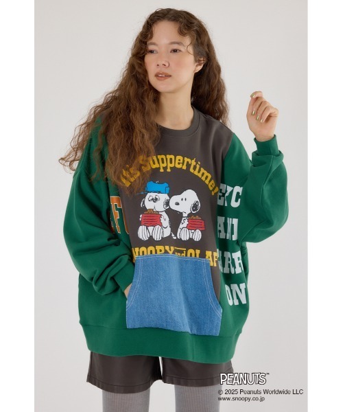 RODEO CROWNS WIDE BOWL（ロデオクラウンズワイドボウル）の「(PEANUTS) カスタムスウェットトップス（スウェット・レディース・ブラック系その他/ブラウン系その他/ブルー系その他3/グリーン系その他・FREE）」の18枚目の写真