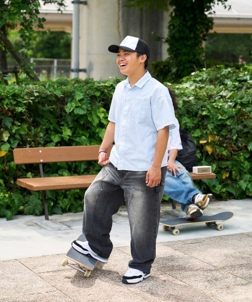 ELEMENT(エレメント)の「ELEMENT メンズ SHOD PANTS HAMMER WKNEE PAINT デニムパンツ 【2025年秋冬モデル】/エレメントダブルニーワークペインターパンツ(デニムパンツ・メンズ・ブラック系その他/ブルー系その他・MEDIUM/X-LARGE/LARGE)」の4枚目の写真