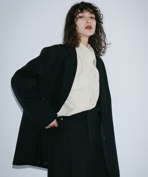 HANNE（アン）の「シングルブレストテーラードジャケット（テーラードジャケット・レディース・グレー/ブラック/ベージュ・S/M）」の4枚目の写真