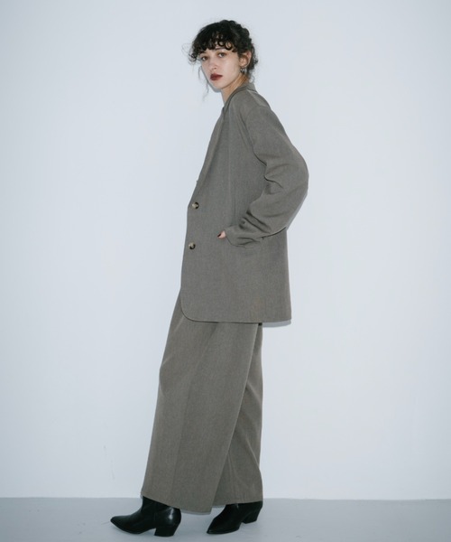 TOTEME 定価117,000円 シングルブレストテーラードジャケット グレー ADAM ET ROPE' ジャケット テーラードジャケット 「サステナブル