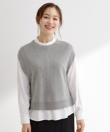 grove | ニットベスト×シャツセット(その他トップス)