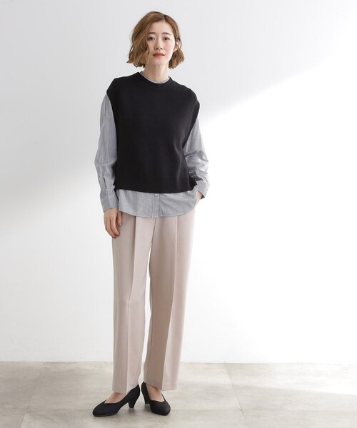 grove（グローブ）の「ニットベスト×シャツセット（その他トップス・レディース・オリーブ/ブラック/グレー・03/02/01/05/04）」の5枚目の写真