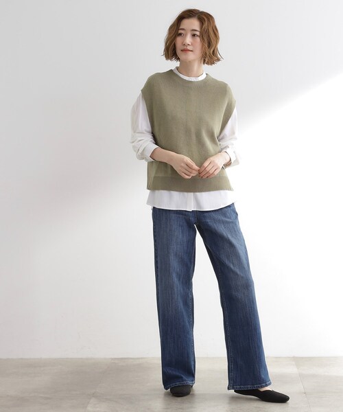 grove（グローブ）の「ニットベスト×シャツセット（その他トップス・レディース・オリーブ/ブラック/グレー・03/02/01/05/04）」の20枚目の写真