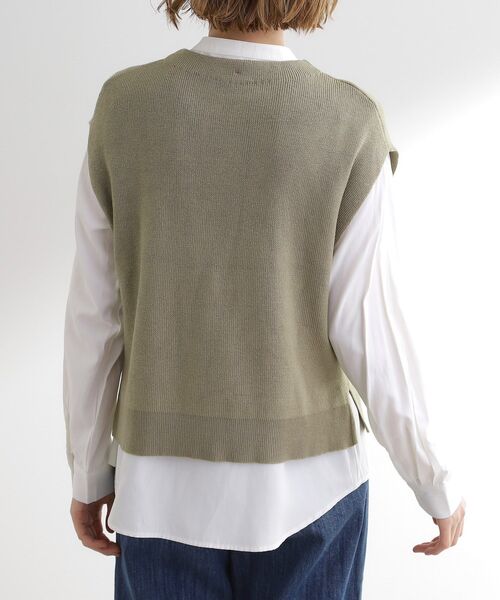 grove（グローブ）の「ニットベスト×シャツセット（その他トップス・レディース・オリーブ/ブラック/グレー・03/02/01/05/04）」の11枚目の写真