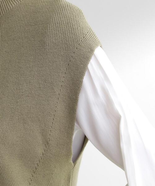 grove（グローブ）の「ニットベスト×シャツセット（その他トップス・レディース・オリーブ/ブラック/グレー・03/02/01/05/04）」の15枚目の写真