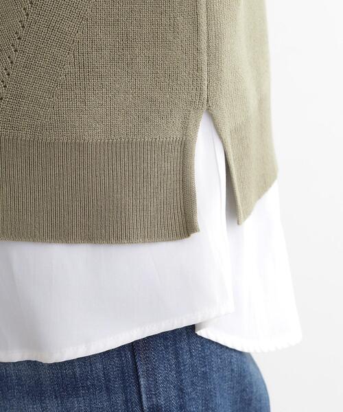 grove（グローブ）の「ニットベスト×シャツセット（その他トップス・レディース・オリーブ/ブラック/グレー・03/02/01/05/04）」の9枚目の写真