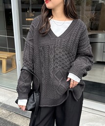 オーバーサイズ ケーブル ニット」に該当するファッション通販 - ZOZOTOWN
