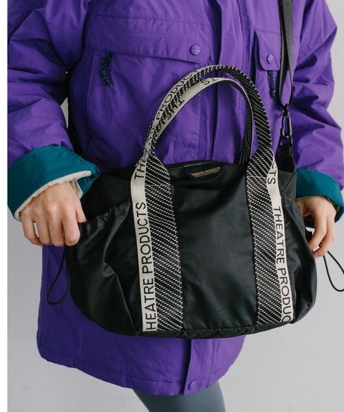 THEATRE PRODUCTS(シアタープロダクツ)の「ドットJQテープナイロン2WAYバッグ(M)(ショルダーバッグ・レディース・アイボリー/ブラック・FREE)」の2枚目の写真