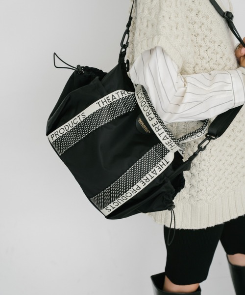 THEATRE PRODUCTS(シアタープロダクツ)の「ドットJQテープナイロン2WAYバッグ(M)(ショルダーバッグ・レディース・アイボリー/ブラック・FREE)」の10枚目の写真