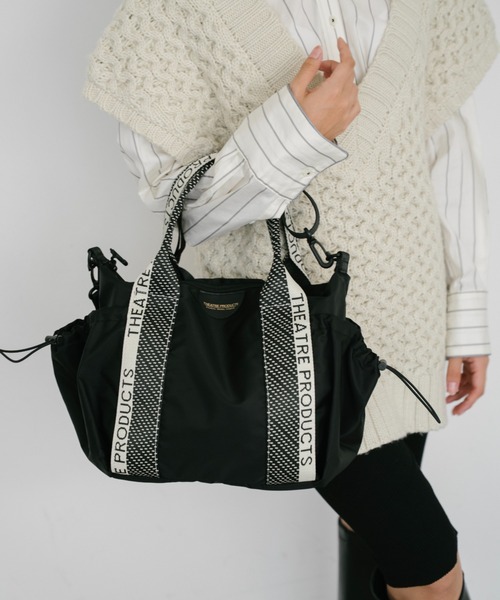 THEATRE PRODUCTS(シアタープロダクツ)の「ドットJQテープナイロン2WAYバッグ(M)(ショルダーバッグ・レディース・アイボリー/ブラック・FREE)」の11枚目の写真