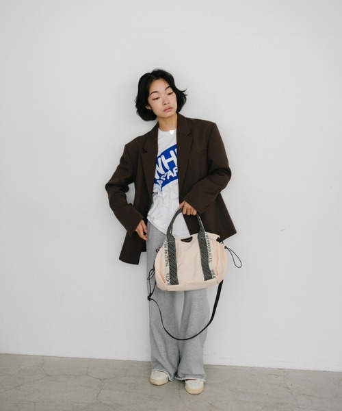 THEATRE PRODUCTS(シアタープロダクツ)の「ドットJQテープナイロン2WAYバッグ(M)(ショルダーバッグ・レディース・アイボリー/ブラック・FREE)」の8枚目の写真