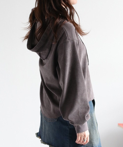 cepo（セポ）の「〈ドラマ着用商品〉カットコールレースアップフーディー（パーカー・レディース・チャコール/ブルー/オフホワイト・M）」の20枚目の写真