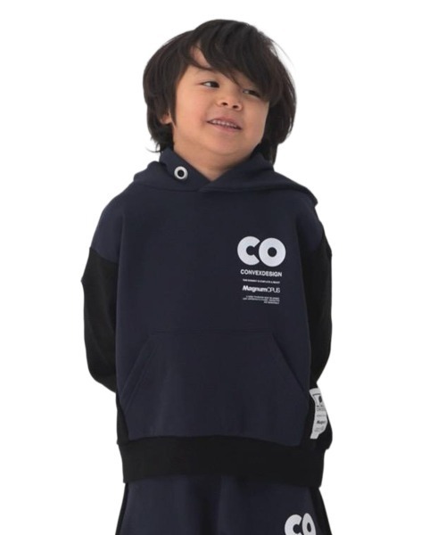 CONVEX(コンベックス)の「バイカラー/ ワイドパーカー(パーカー・キッズ・レッド/ネイビー/イエロー・130cm/140cm/150cm/160cm)」の2枚目の写真