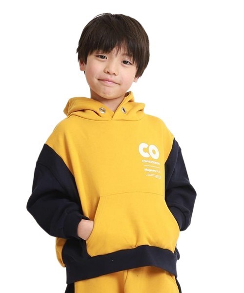 CONVEX(コンベックス)の「バイカラー/ ワイドパーカー(パーカー・キッズ・レッド/ネイビー/イエロー・130cm/140cm/150cm/160cm)」の3枚目の写真