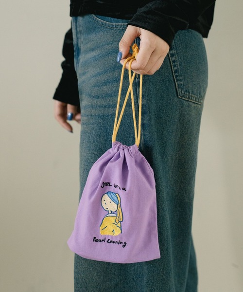 世界の名作]刺繍巾着B / 587160（ポーチ）｜LAKOLE（ラコレ）の