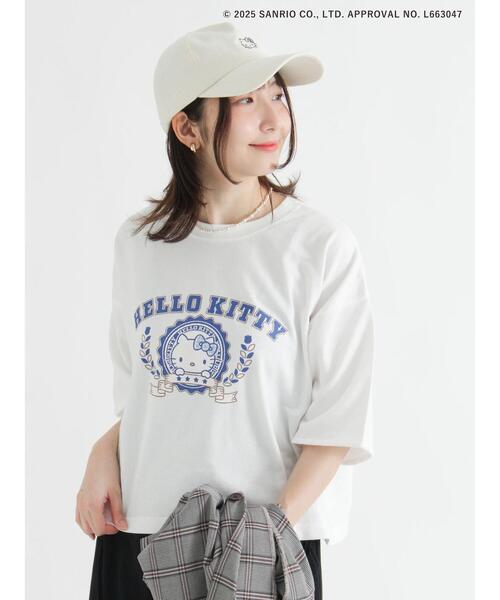 Te chichi TERRASSE（テチチテラス）の「【HELLO KITTY】刺繍入りコーデュロイキャップ（ハット・レディース・オフホワイト/ベージュ・F）」の9枚目の写真