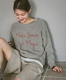 LAKOLE | モール刺繍ロゴニットプルオーバー / 600358(ニット/セーター)