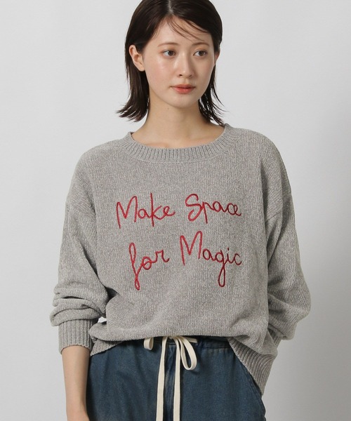 セール】モール刺繍ロゴニットプルオーバー / 600358（ニット/セーター